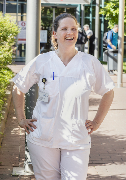 Andrea vorm Krankenhaus